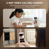 WiFi Video Calling CCTV Camera with 2.8" Screen | 1 Click Call, 2 Way Talk | Motion Detector, Night Vision, App Alert | Indoor Baby/Elderly/Maid Live Monitoring | CCTV with Screen