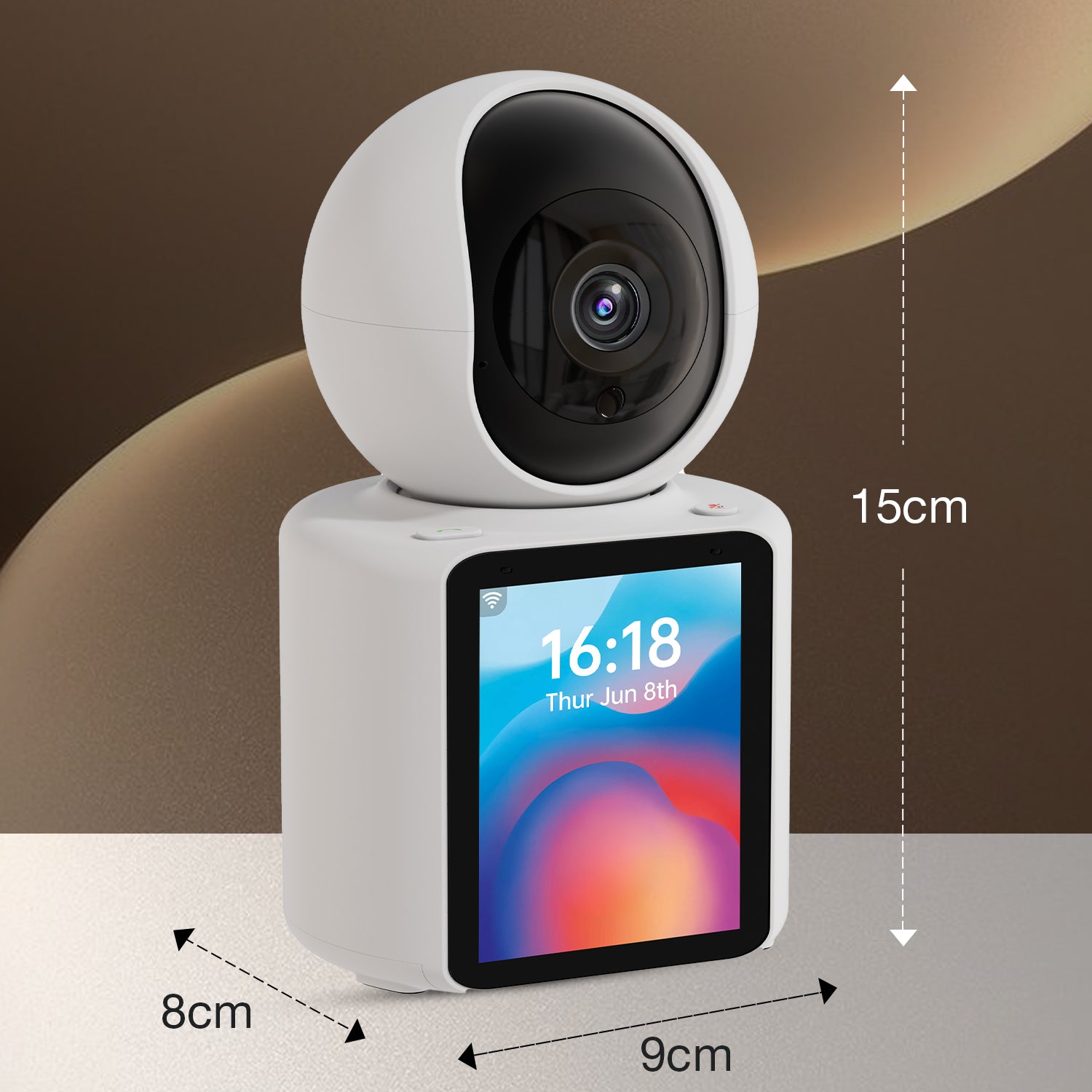 WiFi Video Calling CCTV Camera with 2.8" Screen | 1 Click Call, 2 Way Talk | Motion Detector, Night Vision, App Alert | Indoor Baby/Elderly/Maid Live Monitoring | CCTV with Screen