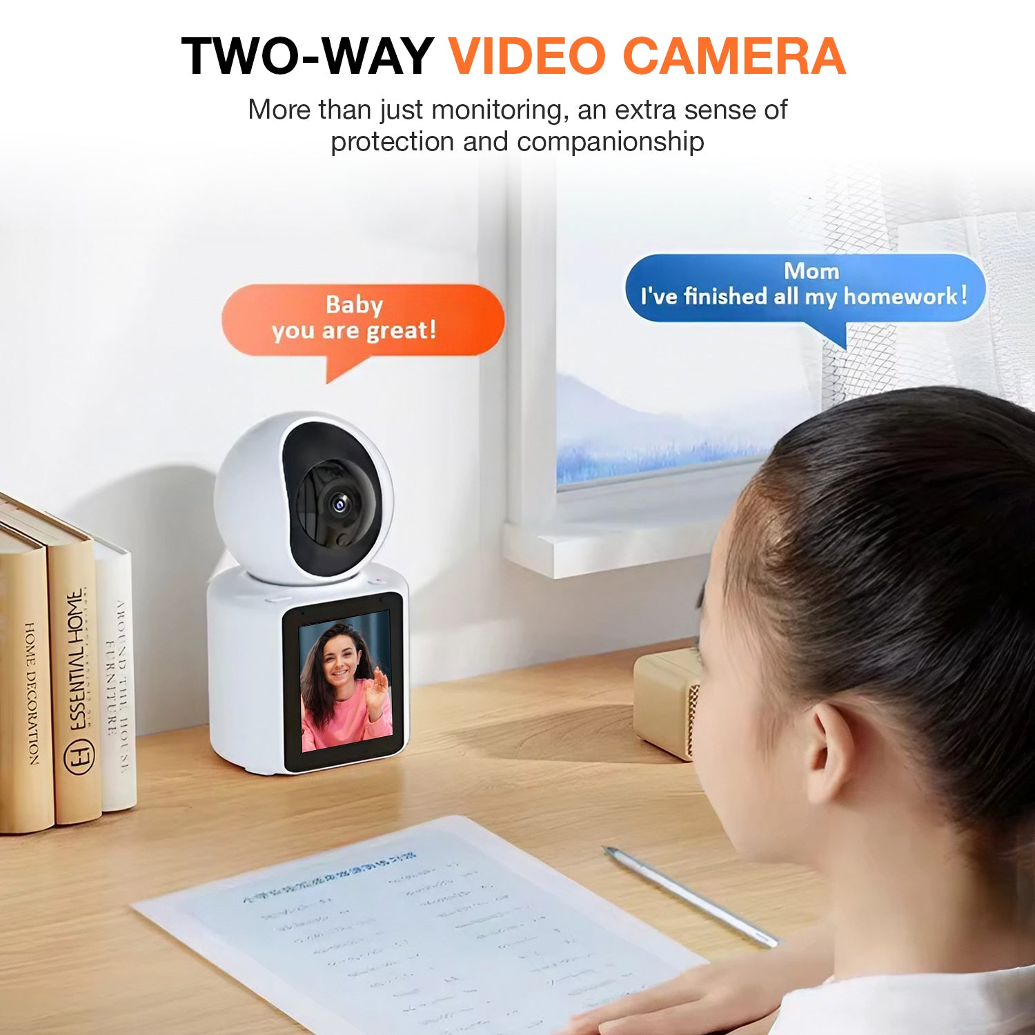 Sekyo WiFi Video Calling CCTV Camera with Screen | Live Monitoring