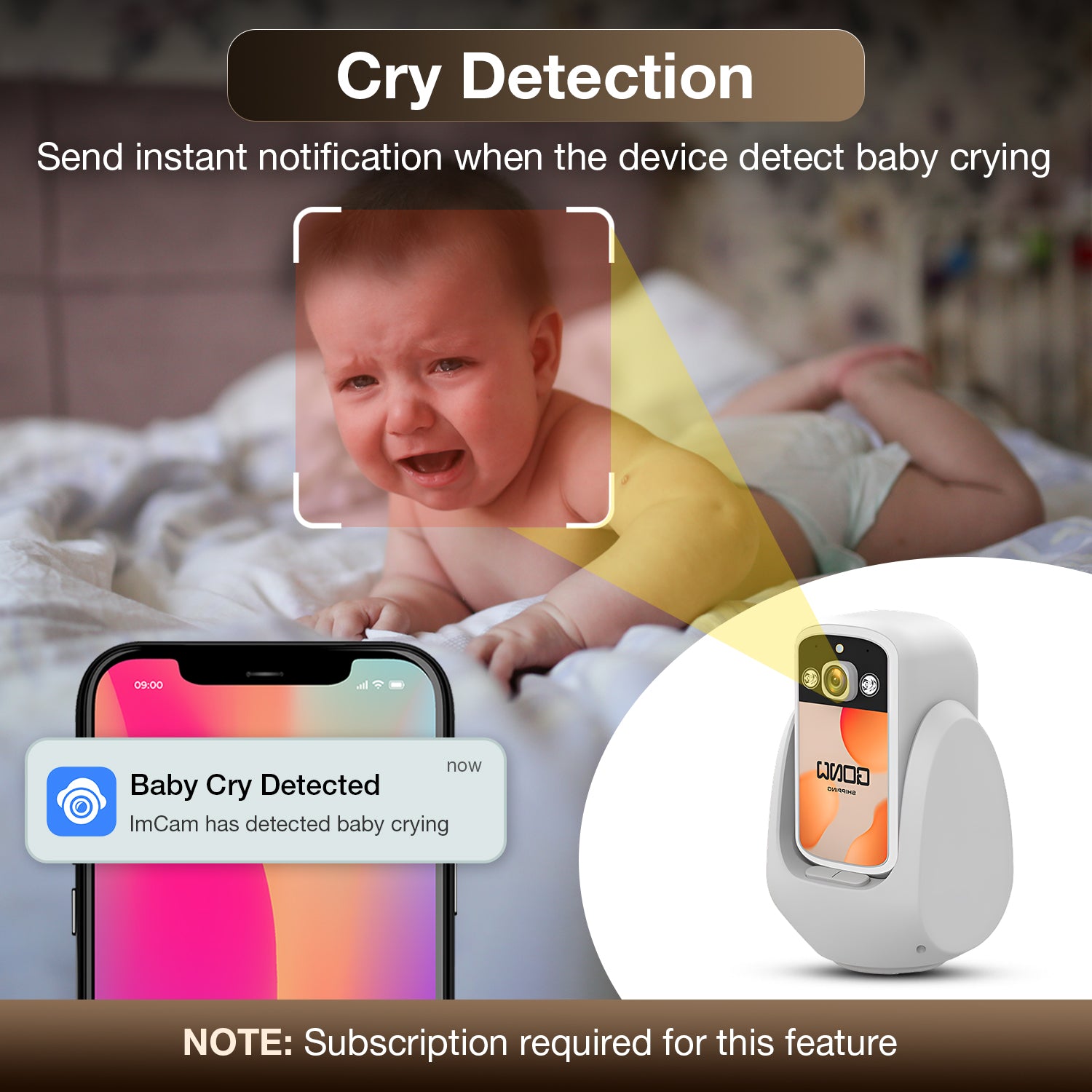 WiFi Video Calling CCTV Camera with 2.8" Screen | 1 Click Call, 2 Way Talk | Motion Detector, Night Vision, App Alert | Indoor Baby/Elderly/Maid Live Monitoring | CCTV with Screen