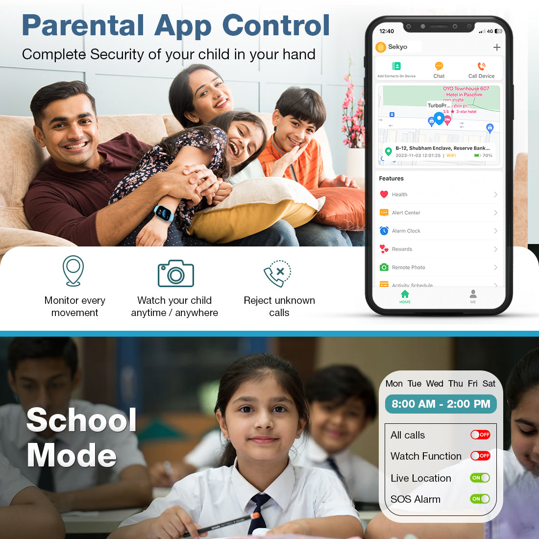 parental control kids watch school mode