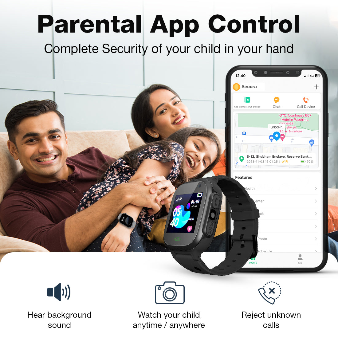 parental app control kids watch