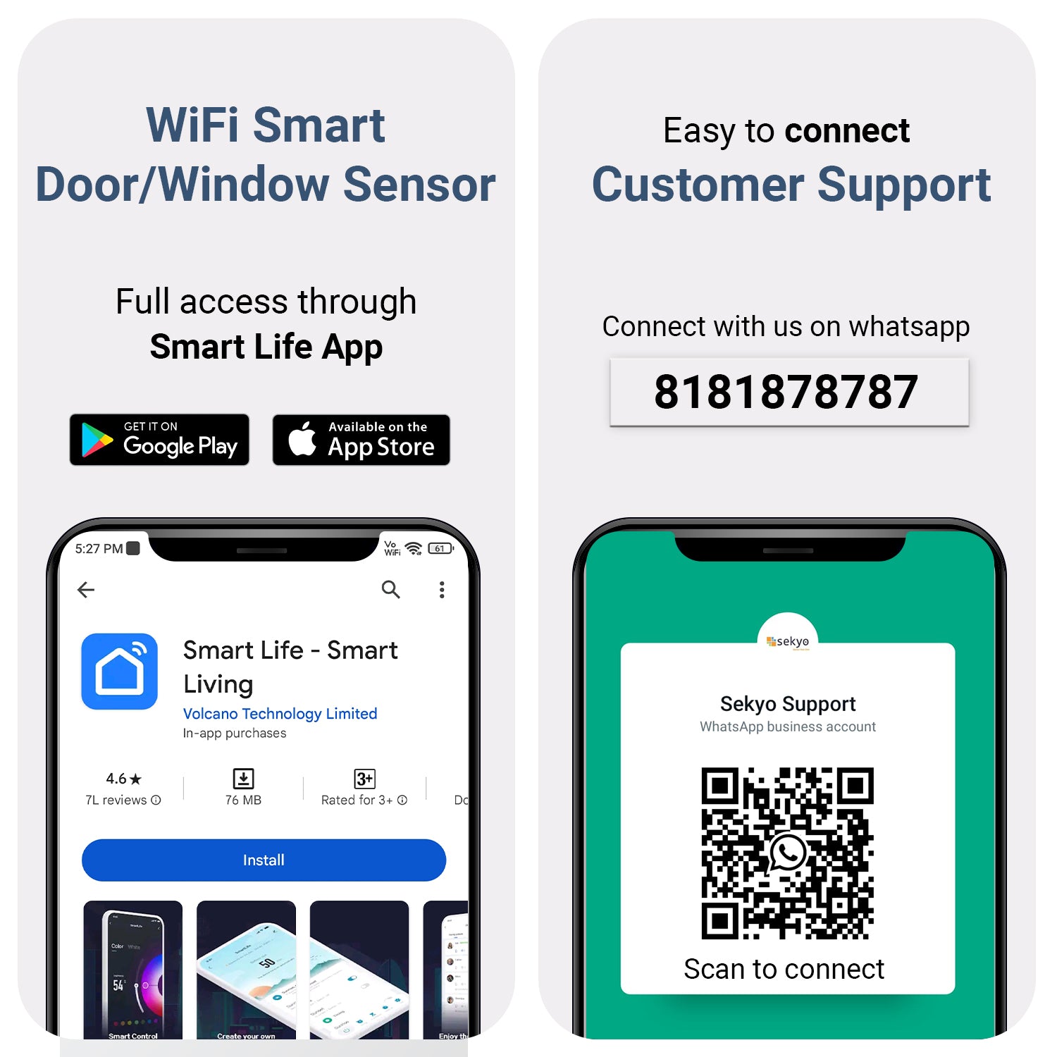 Wifi Smart Door/Window Sensor - SEKYO INNOVATIONS PRIVATE LIMITED