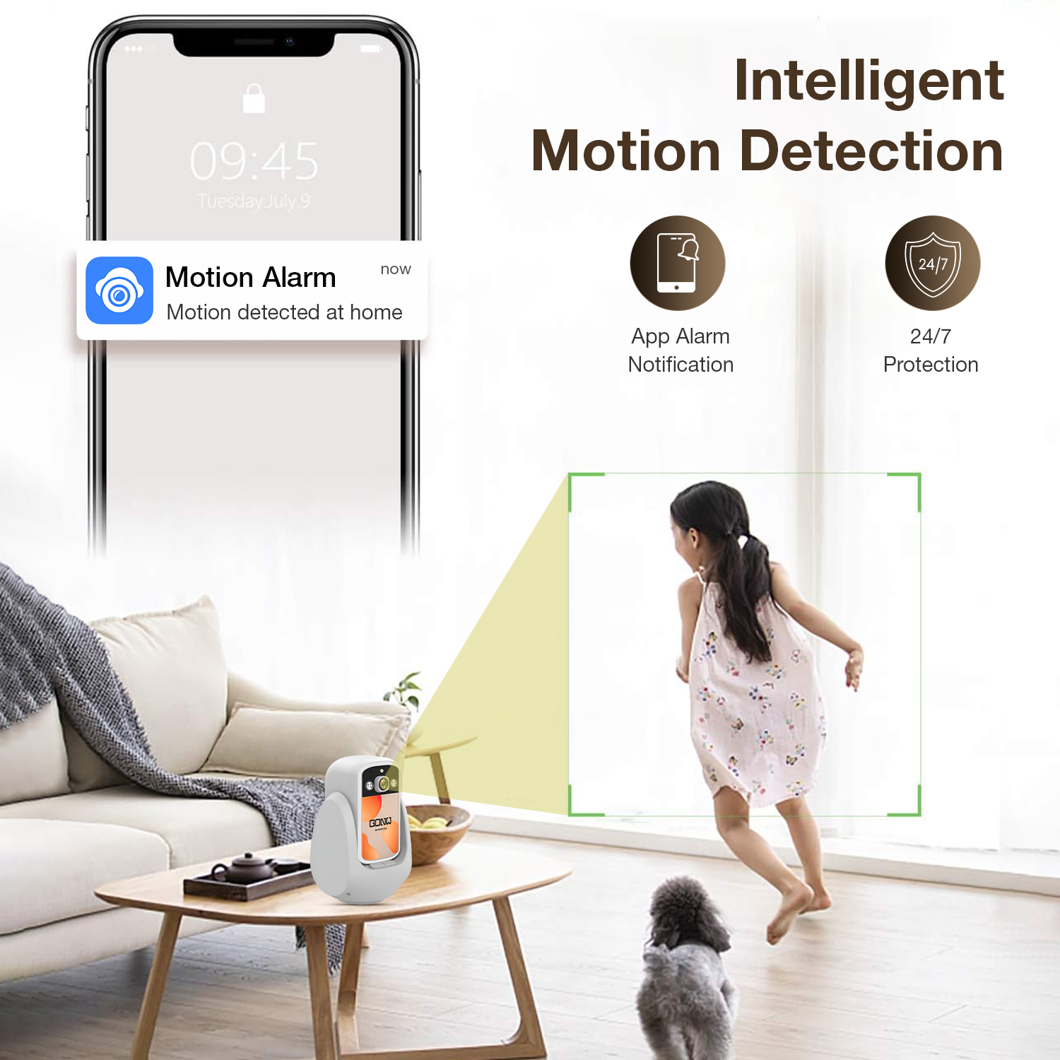 WiFi Video Calling CCTV Camera with 2.8" Screen | 1 Click Call, 2 Way Talk | Motion Detector, Night Vision, App Alert | Indoor Baby/Elderly/Maid Live Monitoring | CCTV with Screen