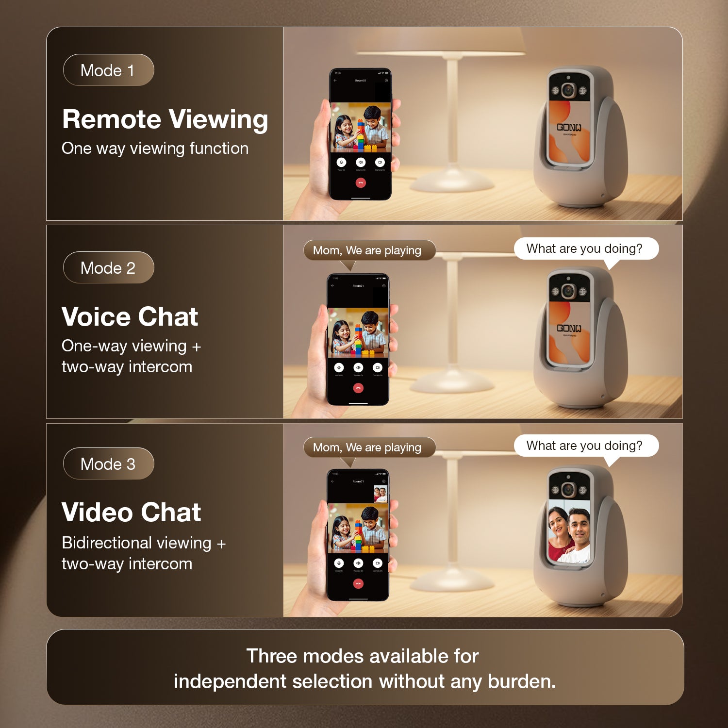 WiFi Video Calling CCTV Camera with 2.8" Screen | 1 Click Call, 2 Way Talk | Motion Detector, Night Vision, App Alert | Indoor Baby/Elderly/Maid Live Monitoring | CCTV with Screen