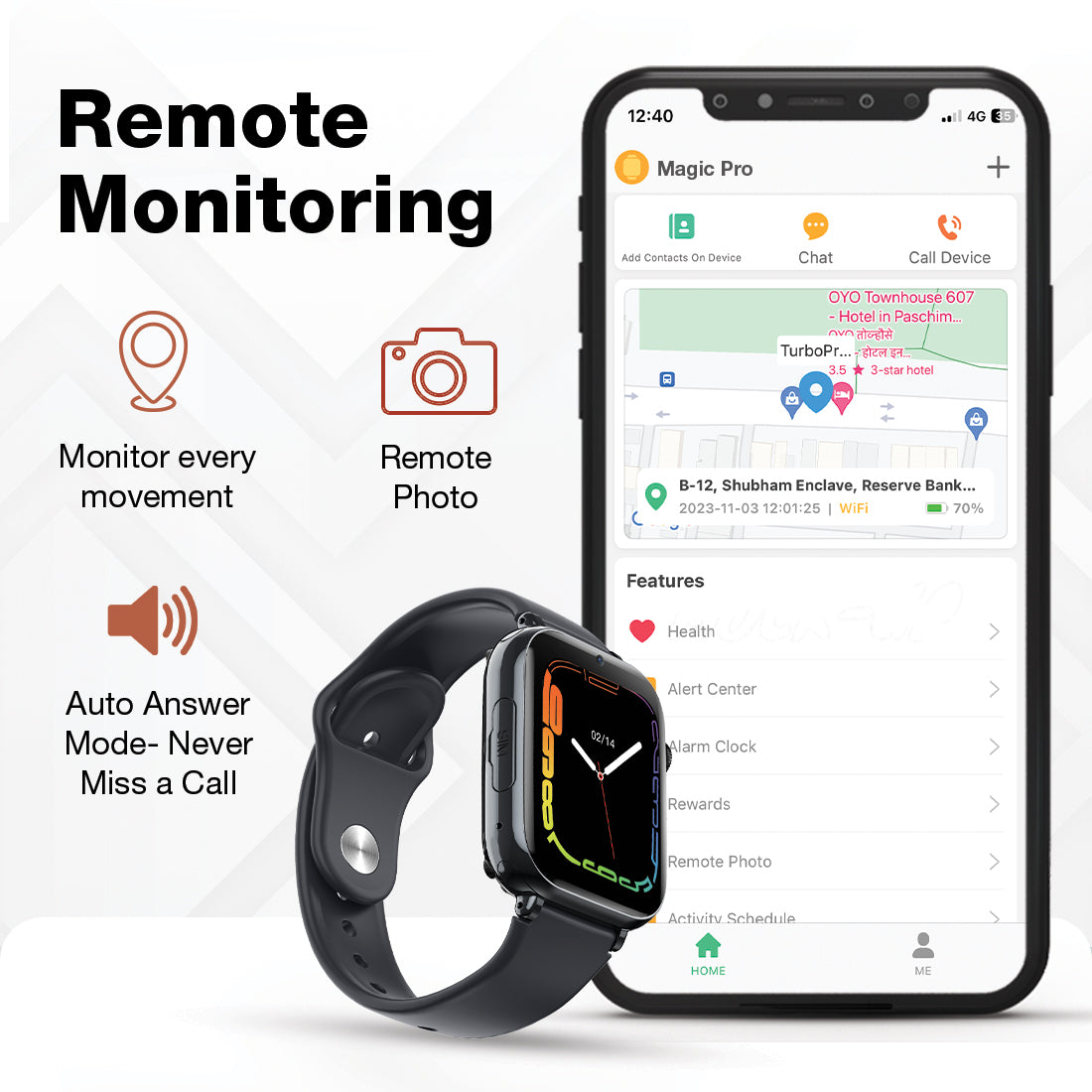 Sekyo Shield Smart Watch For Women - SEKYO INNOVATIONS PRIVATE LIMITED