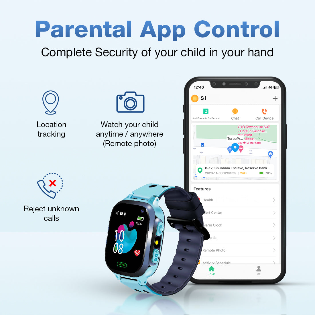 Sekyo S1 Kids Smart Watch with Calling - SEKYO INNOVATIONS PRIVATE LIMITED