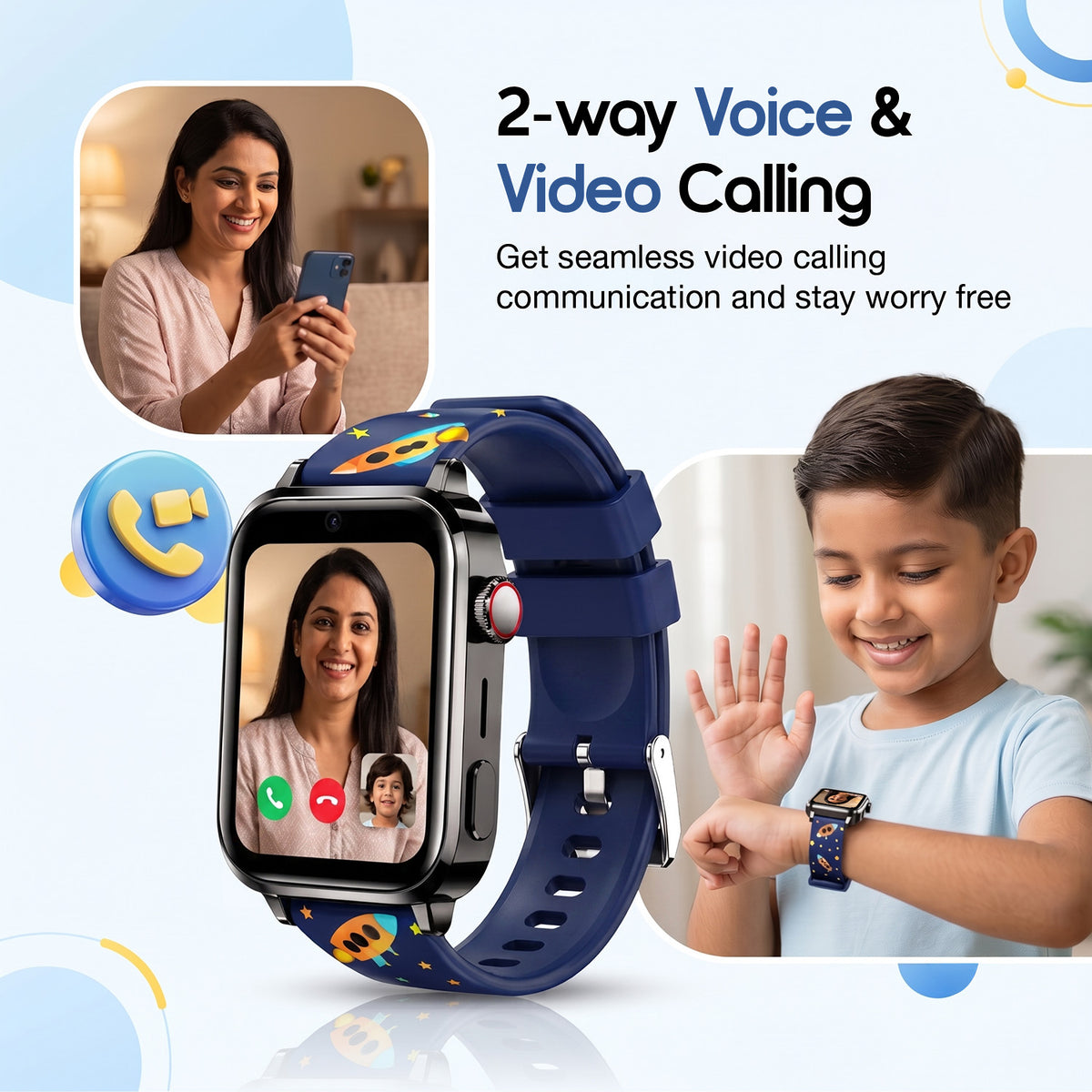 Neo Fit Kids Smartwatch (Ai Learning + Health Sensor)