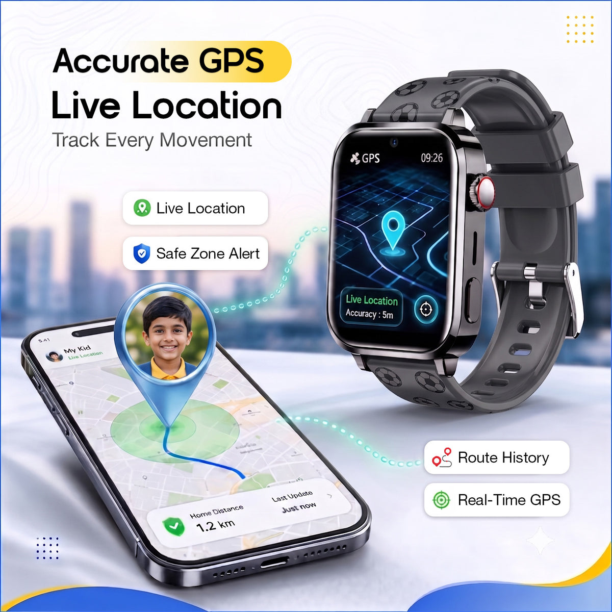 Neo Fit Kids Smartwatch (Ai Learning + Health Sensor)