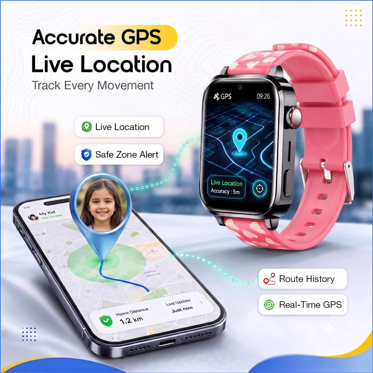Neo Fit Kids Smartwatch (Ai Learning + Health Sensor)