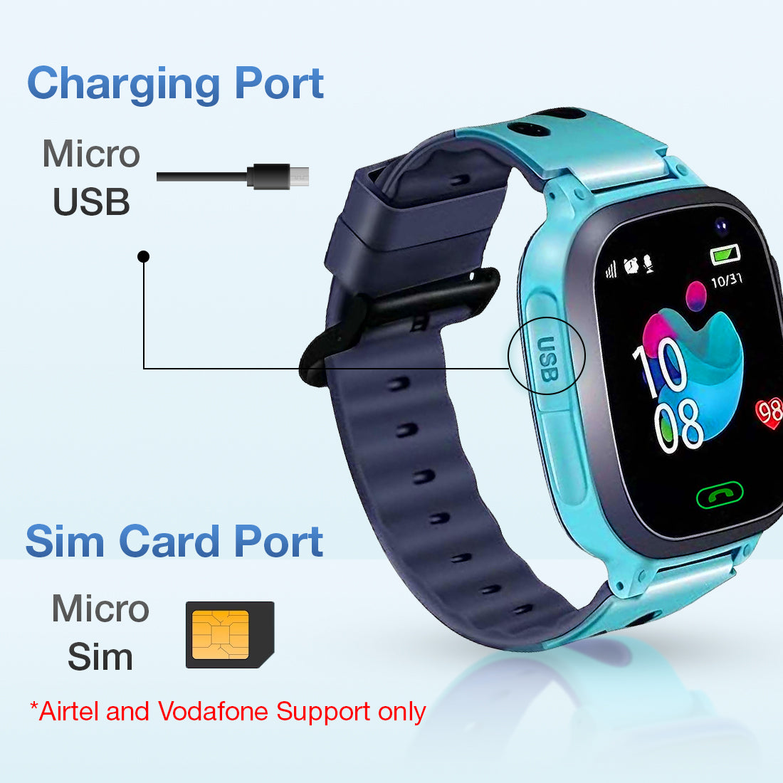 Sekyo S1 Kids Smart Watch with Calling - SEKYO INNOVATIONS PRIVATE LIMITED