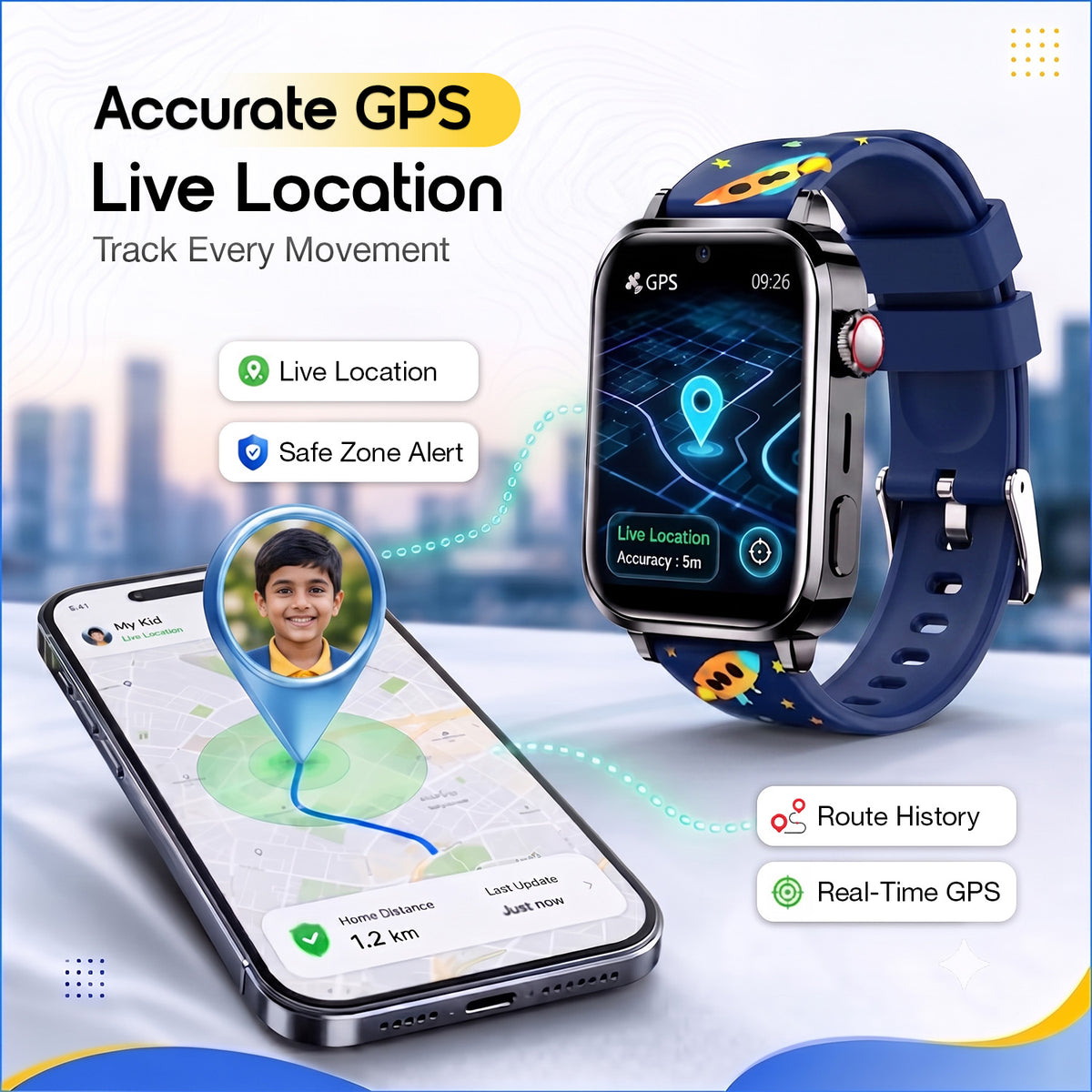 Neo Fit Kids Smartwatch (Ai Learning + Health Sensor)