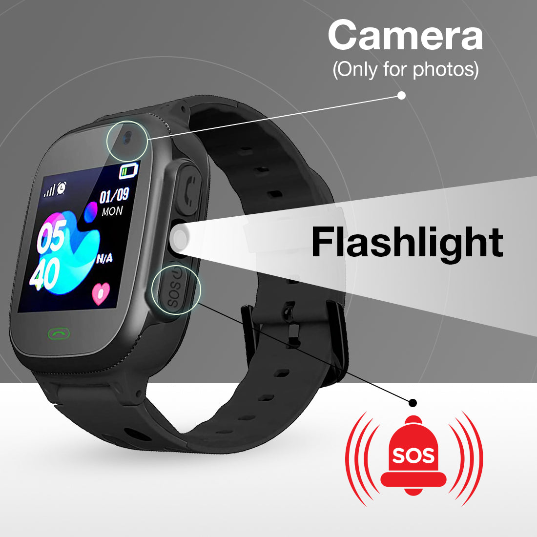 Sekyo S1 Kids Smart Watch with flashlight