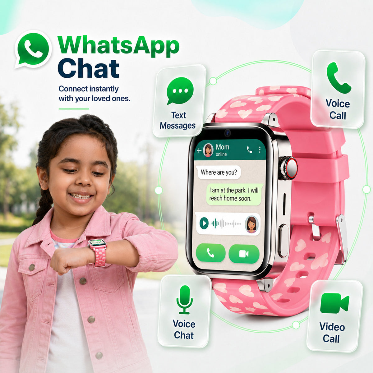 Neo Fit Kids Smartwatch (Ai Learning + Health Sensor)