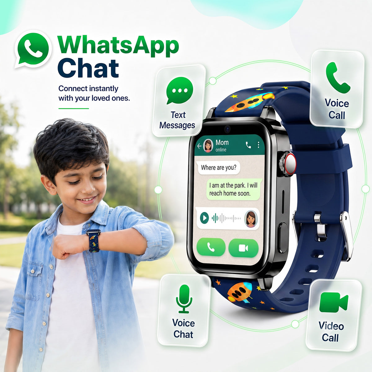 Neo Fit Kids Smartwatch (Ai Learning + Health Sensor)