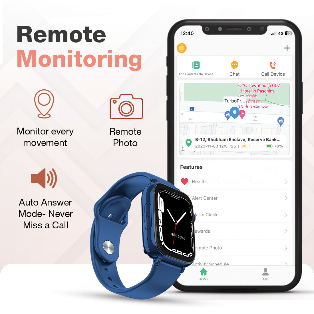 Sekyo Shield Smart Watch For Women - SEKYO INNOVATIONS PRIVATE LIMITED