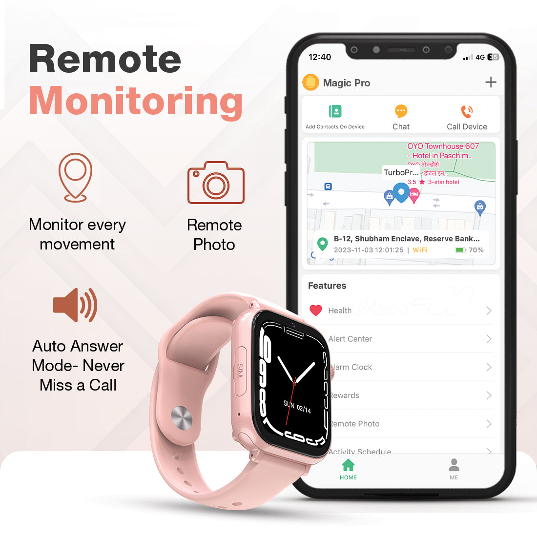 Sekyo Shield Smart Watch For Women - SEKYO INNOVATIONS PRIVATE LIMITED