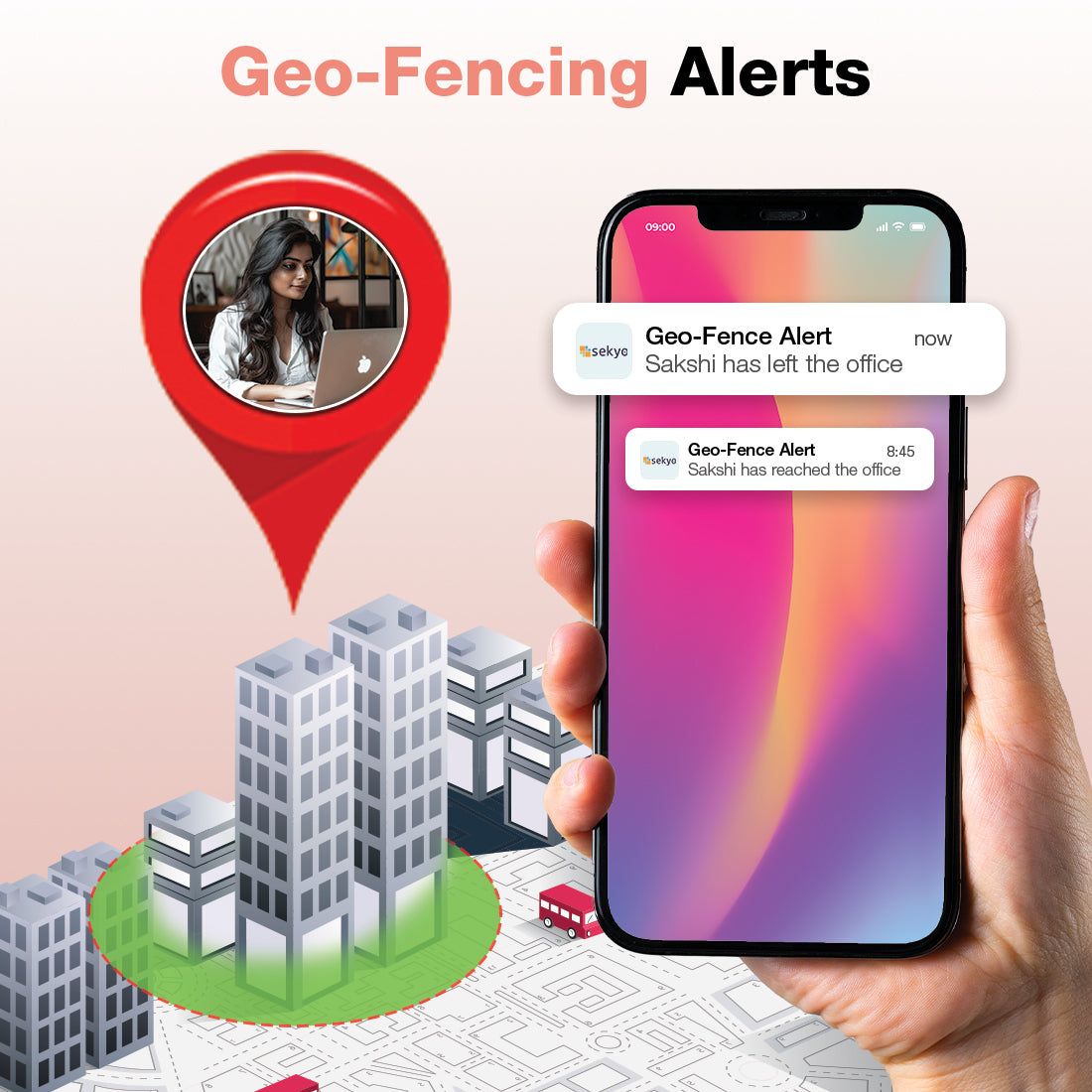 Sekyo Shield Smart Watch For Women - SEKYO INNOVATIONS PRIVATE LIMITED