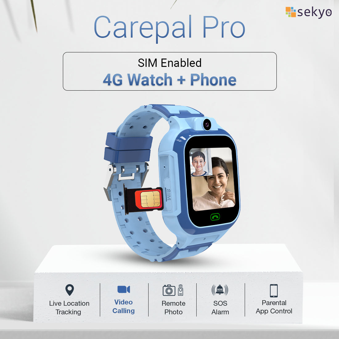 Carepal Pro 4G Kids Smart Watch Phone - SEKYO INNOVATIONS PRIVATE LIMITED