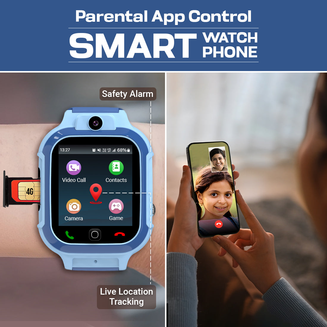 Carepal Pro 4G Kids Smart Watch Phone - SEKYO INNOVATIONS PRIVATE LIMITED