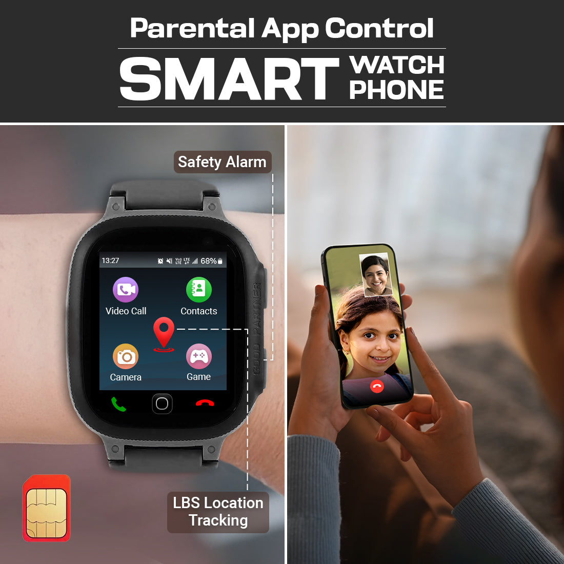 S2 Pro Kids Smart Watch for Boys & Girls