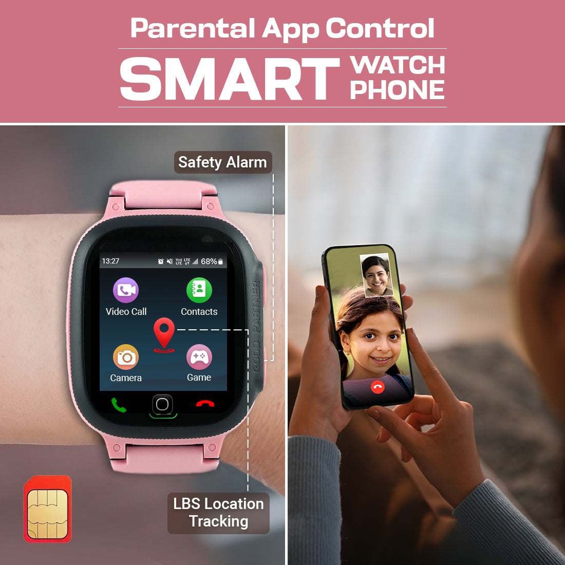 S2 Pro Kids Smart Watch for Boys & Girls