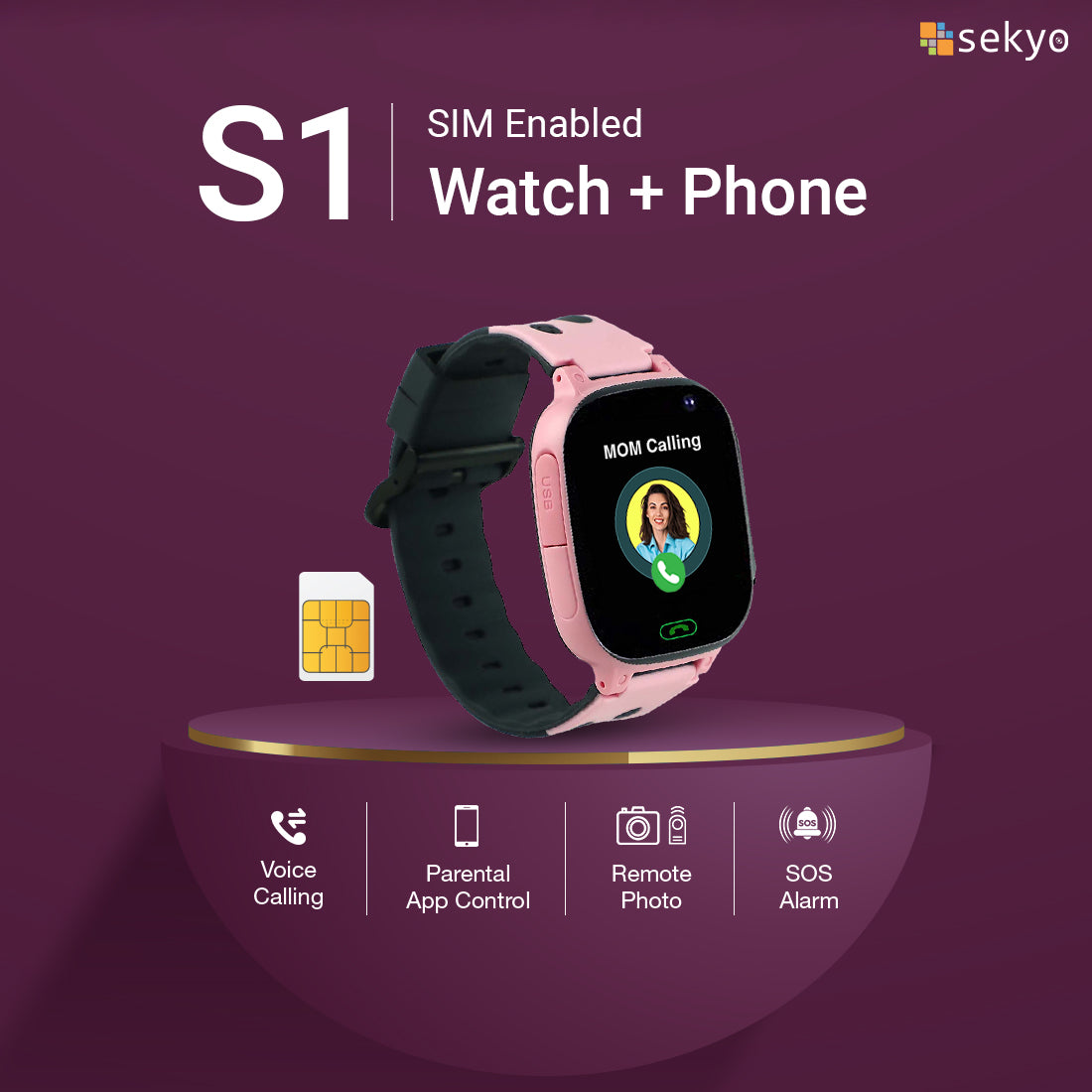 Sekyo S1 Kids Smart Watch with Calling - SEKYO INNOVATIONS PRIVATE LIMITED