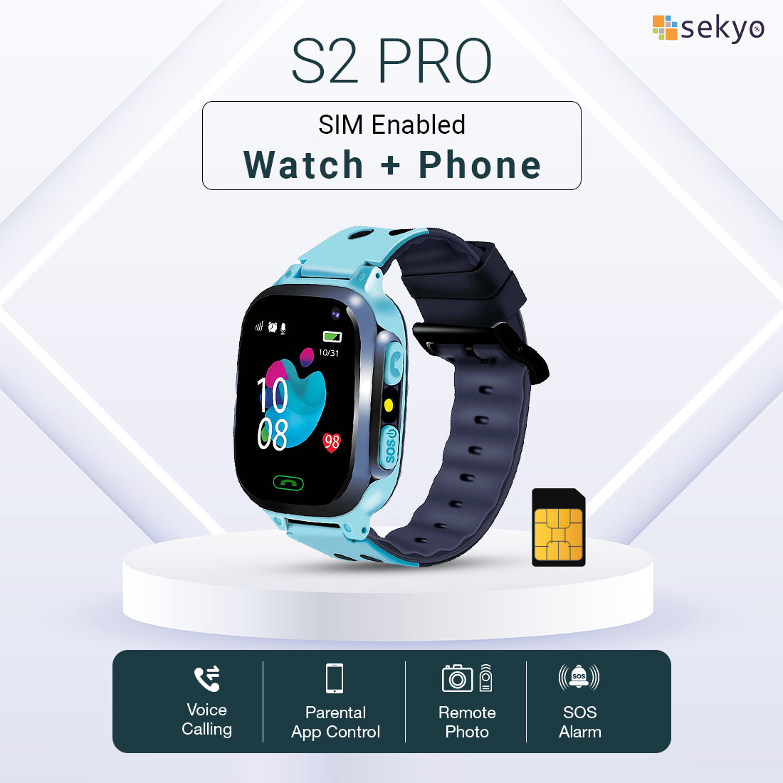 S2 Pro Kids Smart Watch for Boys & Girls - SEKYO INNOVATIONS PRIVATE LIMITED